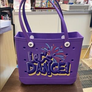 Purple Let's Dance Tote Bag